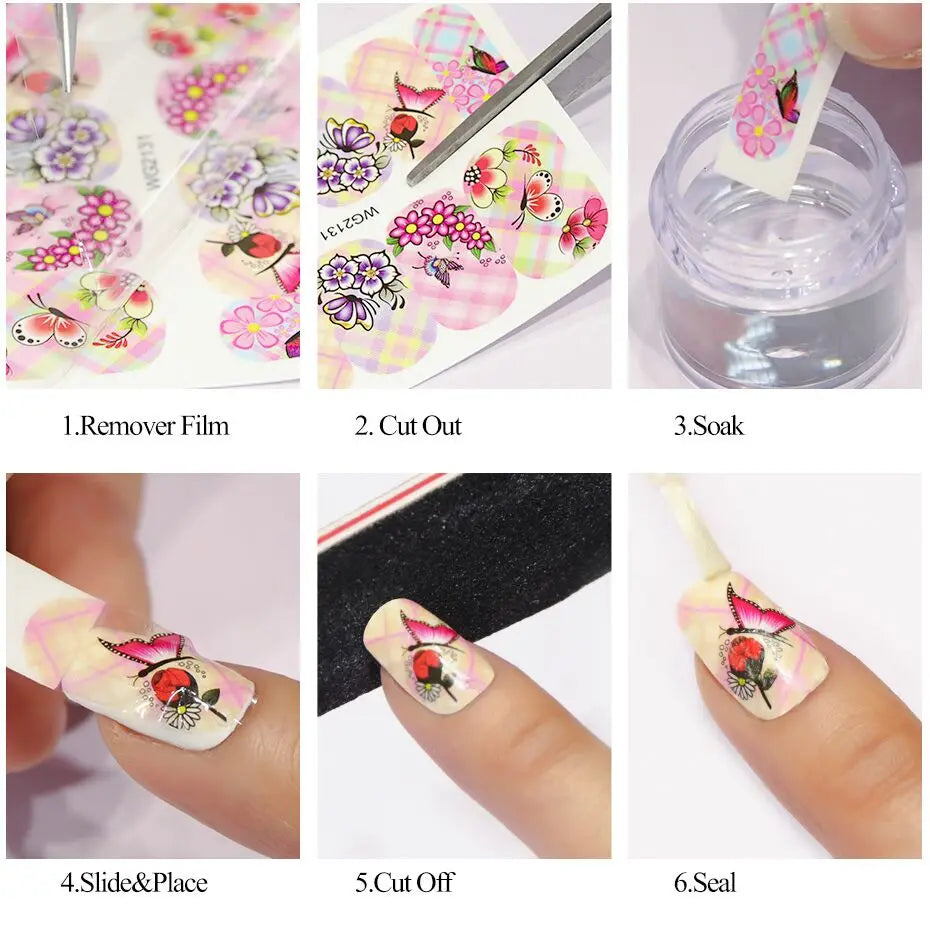 12pcs Halloween Print Water Nail Sticker Spooky Ghost Pumpkin Skull Bat Transfer Sliders Watermark Holiday Manicure Accessories