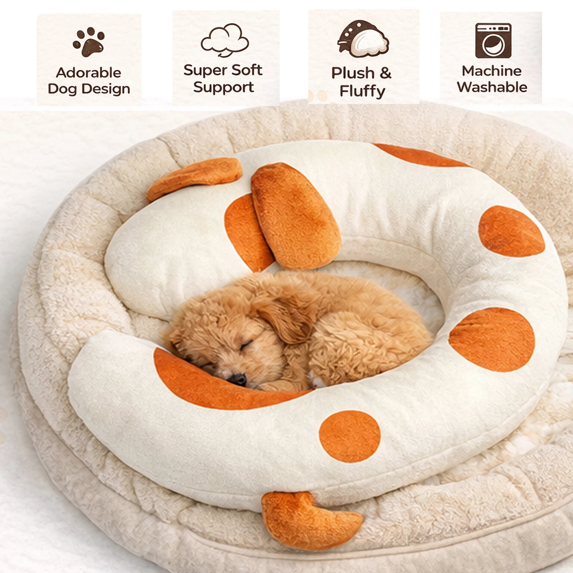 Dog Bed Pillow Soft Breathable Fabric Protects Spine Suitable Small Medium Sized Dogs Keeps Warm During Sleep
CUCCIA PER CANI MORMIDISSIMA