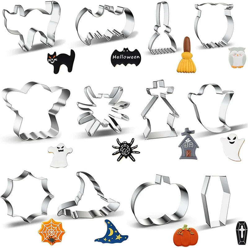 Set di 12 formine per biscotti di Halloween